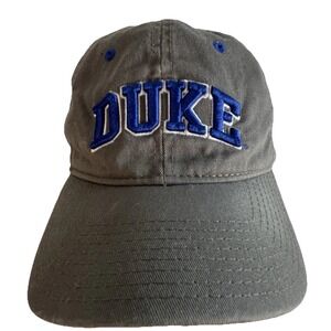 Vintage 90s Men's The Game Gray Cap Duke Blue Devils NCAA Adjustable Unisex Hat